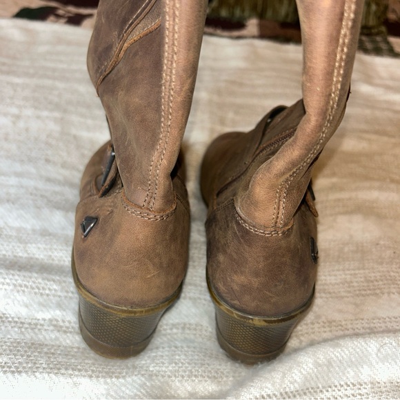Keen Dark‎ Brown Wedge Boots zip - Picture 5 of 9